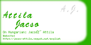 attila jacso business card